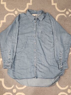 LOFT Light Wash Denim Shirt
